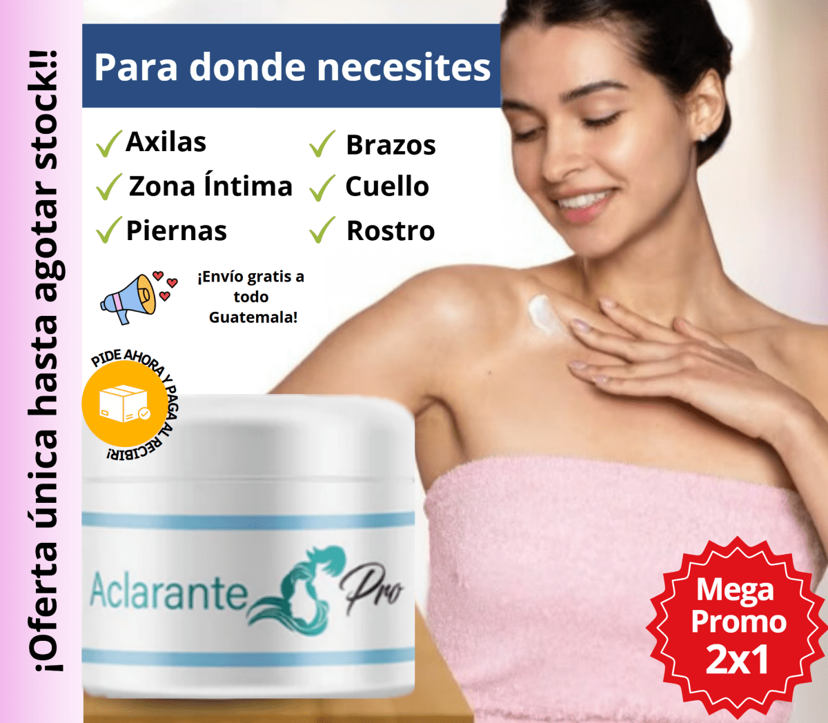 ¡Mega promoción de Crema Aclarante! - VitaFarma Guatemala