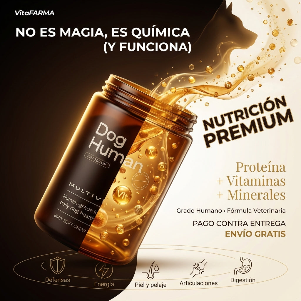 Dog Human Multivitamínico 5-en-1 Para perros que necesitan más años de vida saludable | Mejoras visibles en 3 semanas