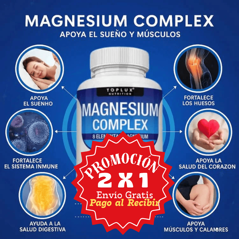 🔥2 x 1 Magnesio Complex™ 8 en 1 💊 - VitaFarma Guatemala
