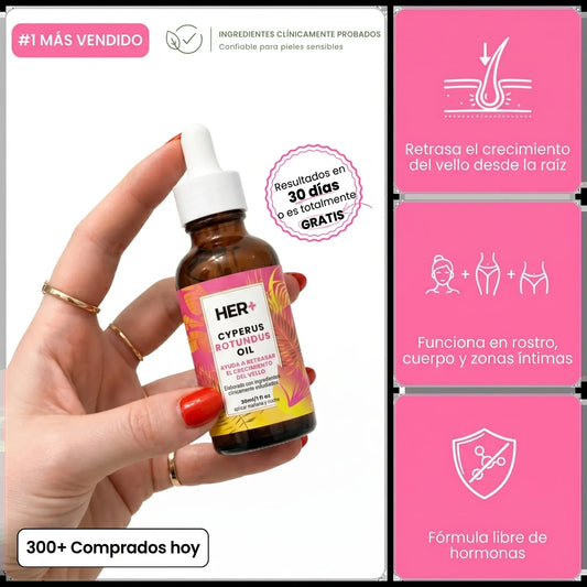 Aceite Cyperus Rotundus® Vello más fino y menos visible