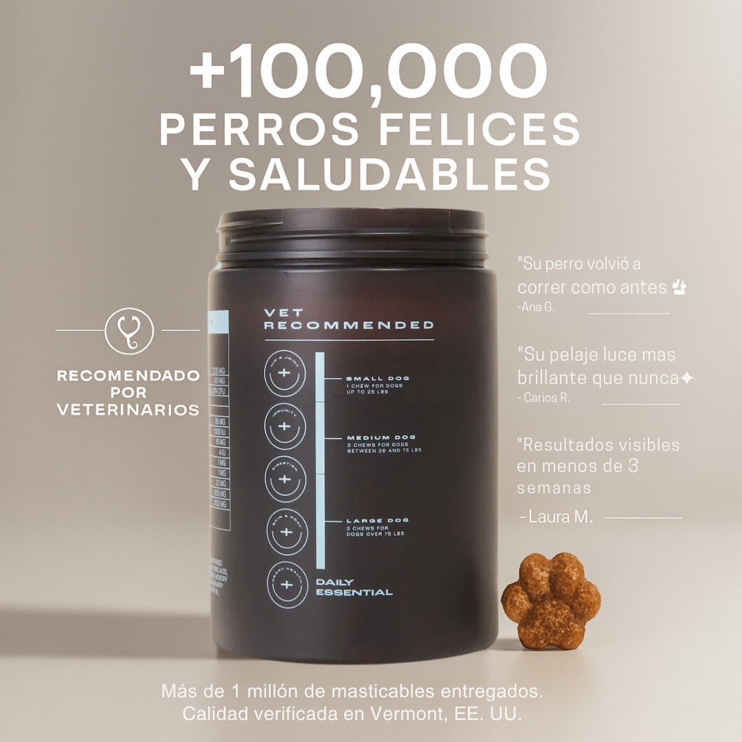 Dog Human Multivitamínico 5-en-1 Para perros que necesitan más años de vida saludable | Mejoras visibles en 3 semanas