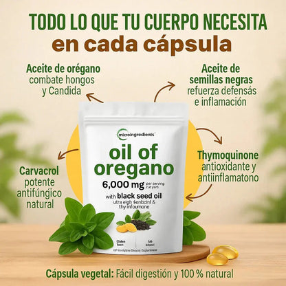 Aceite de Oregano - Detox Natural 60 caps - VitaFarma Guatemala