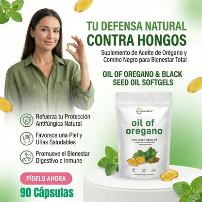 Aceite de Oregano y Semilla Negra - IntestiClean Natural (90 capsulas) - VitaFarma Guatemala
