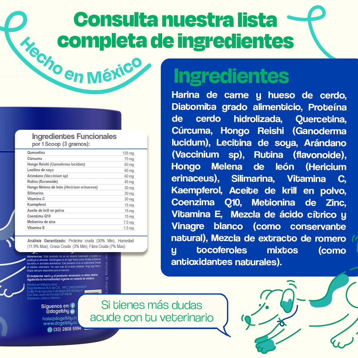 Antioxidante para Perros - Antiox Blend - VitaFarma Guatemala