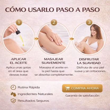Aceite Cyperus Rotundus® Vello más fino y menos visible