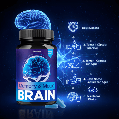 BRAIN SUPLEMENTO PARA LA MEMORIA – Enfoque mental, claridad diaria y apoyo cognitivo para tu rutina - VitaFarma Guatemala