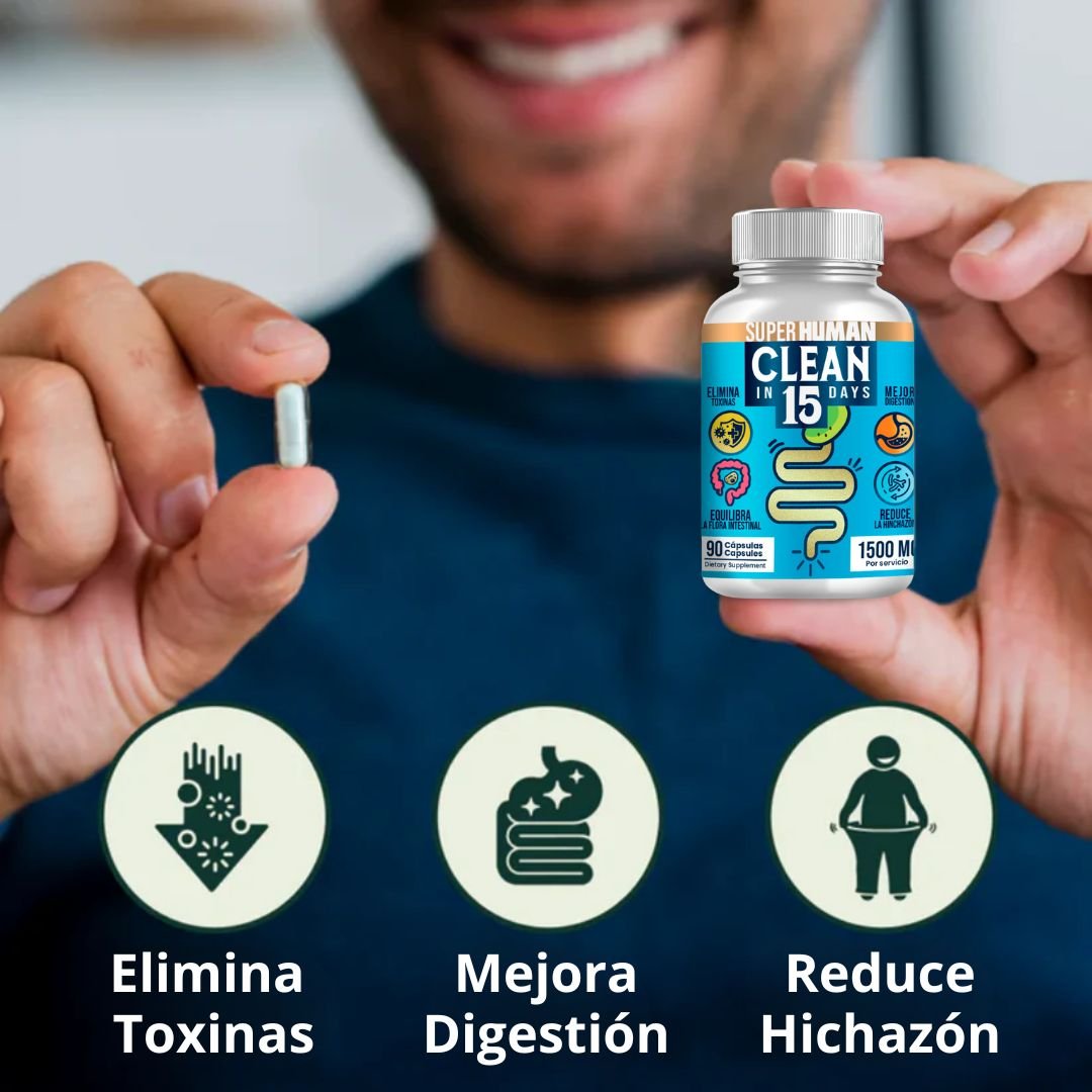 Clean15™ Limpieza Completa Estomacal en 15 días SuperHuman™ - VitaFarma Guatemala