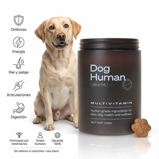 Dog Human Multivitamínico 5-en-1 Para perros que necesitan más años de vida saludable | Mejoras visibles en 3 semanas