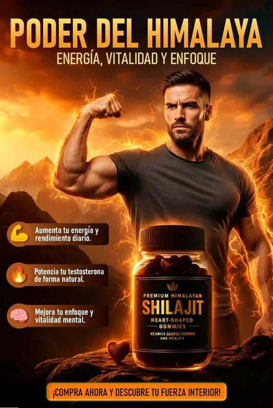 Gomitas de Shilajit para Hombres | Energía, Testosterona y Rendimiento Natural - VitaFarma Guatemala
