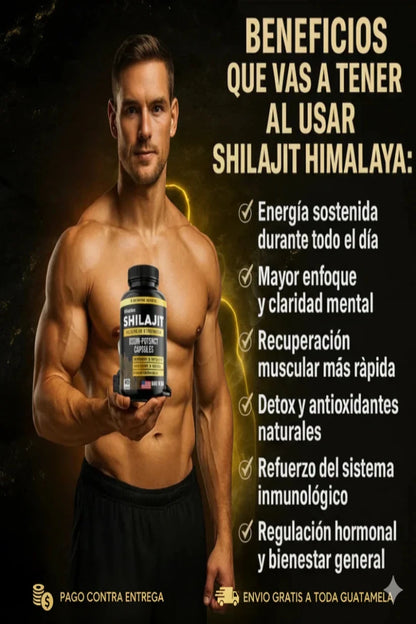 Gomitas de Shilajit para Hombres | Energía, Testosterona y Rendimiento Natural - VitaFarma Guatemala