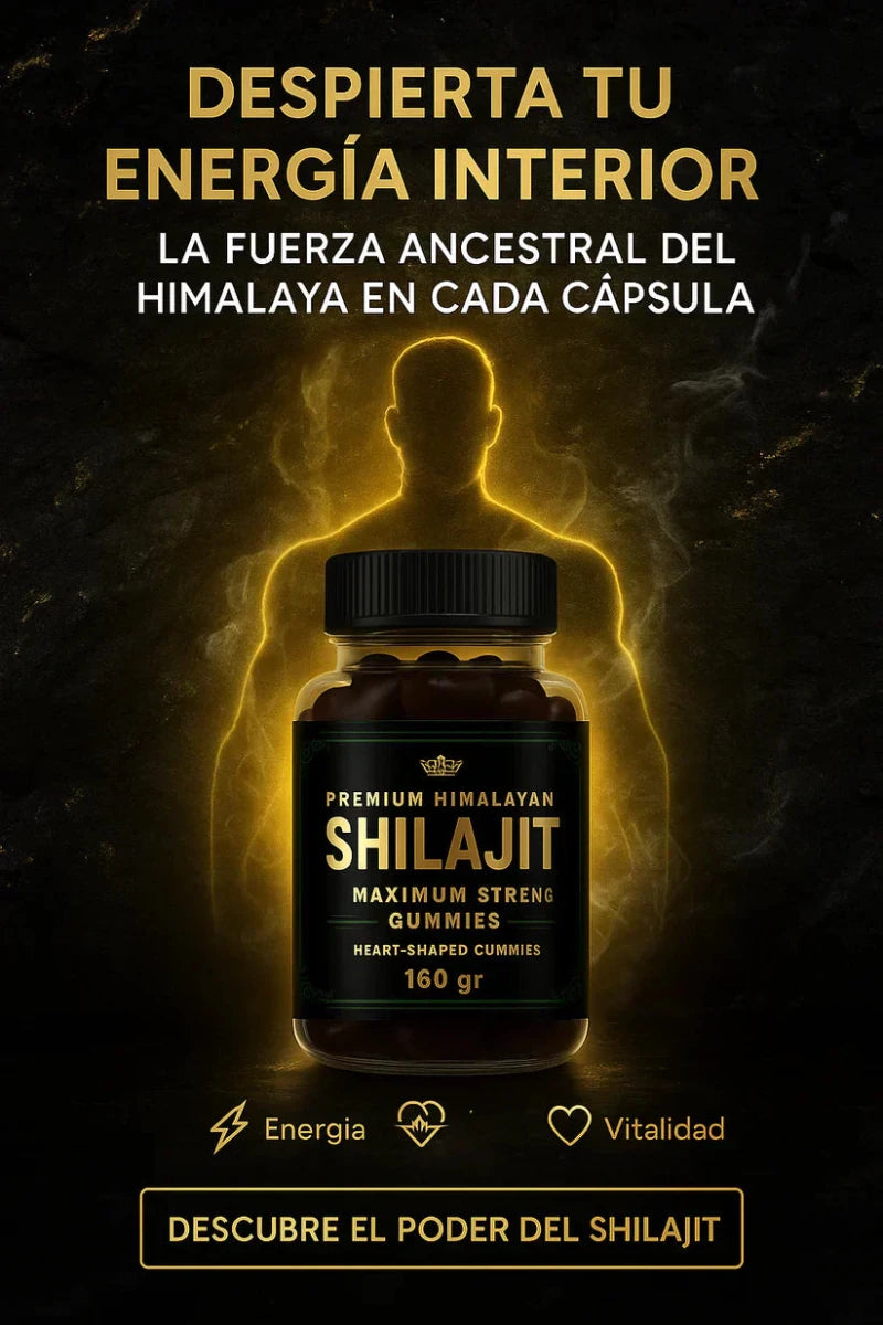 Gomitas de Shilajit para Hombres | Energía, Testosterona y Rendimiento Natural - VitaFarma Guatemala
