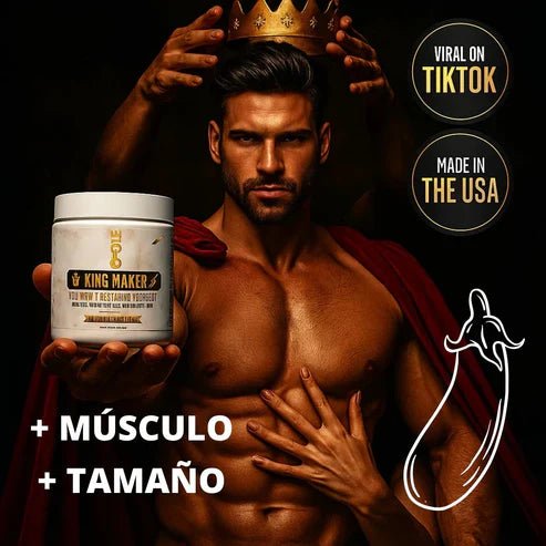 King Maker - Suplemento con Tongkat Ali, Turkesterona, Ecdisterona, Fadogia Agrestis, betarraga roja, maca negra y zinc (13 en 1) - VitaFarma Guatemala