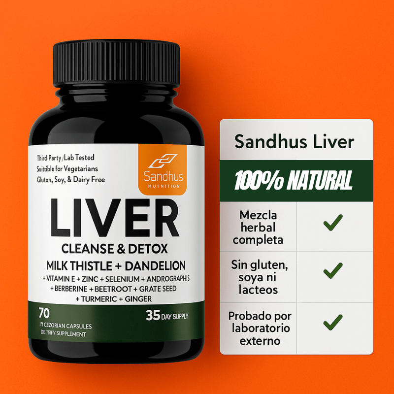 Liver Cleanse & Detox™: Fórmula herbal premium con cardo mariano, diente de león y antioxidantes - VitaFarma Guatemala