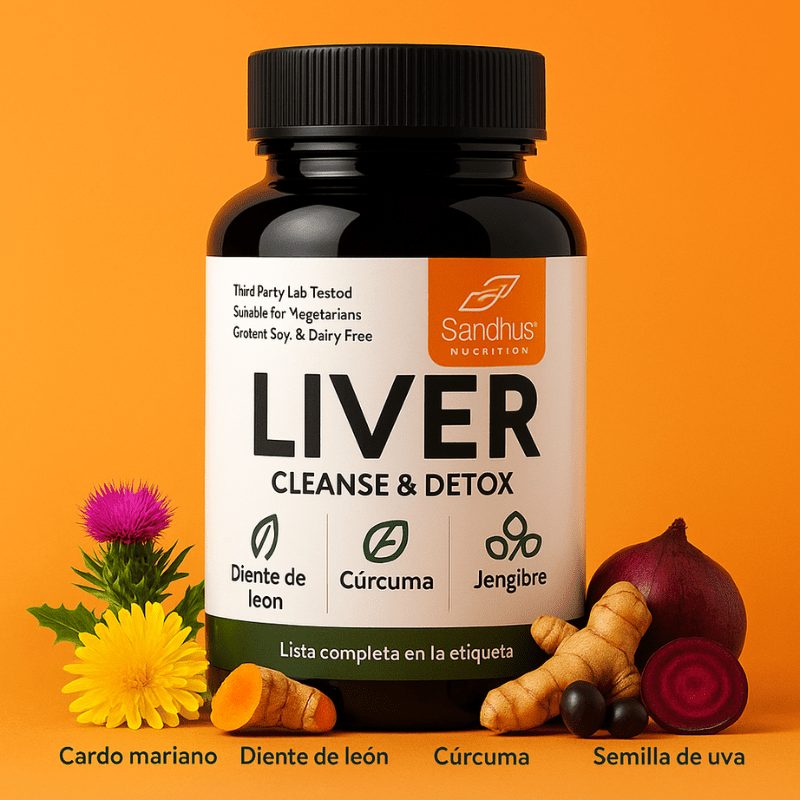 Liver Cleanse & Detox™: Fórmula herbal premium con cardo mariano, diente de león y antioxidantes - VitaFarma Guatemala
