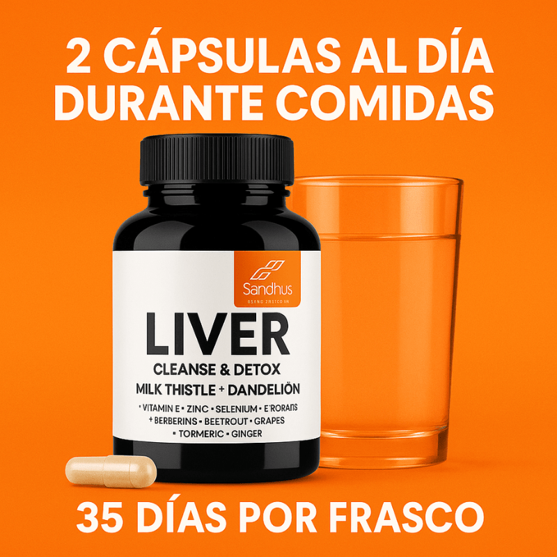 Liver Cleanse & Detox™: Fórmula herbal premium con cardo mariano, diente de león y antioxidantes - VitaFarma Guatemala