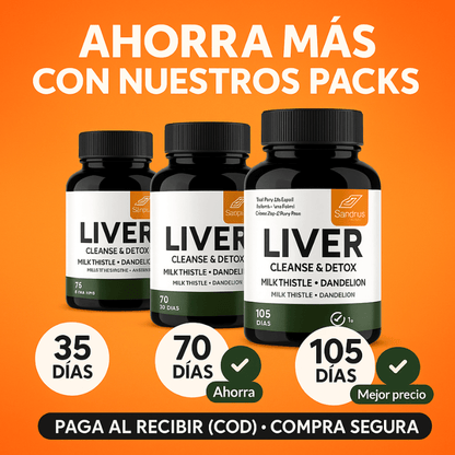 Liver Cleanse & Detox™: Fórmula herbal premium con cardo mariano, diente de león y antioxidantes - VitaFarma Guatemala