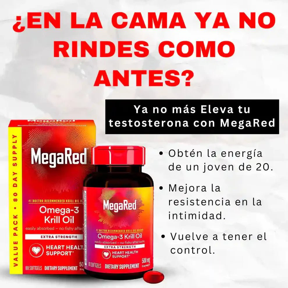 MegaRed Omega 3s® – Impulsa tu testosterona y energía natural con Aceite de Krill de alta pureza. - VitaFarma Guatemala