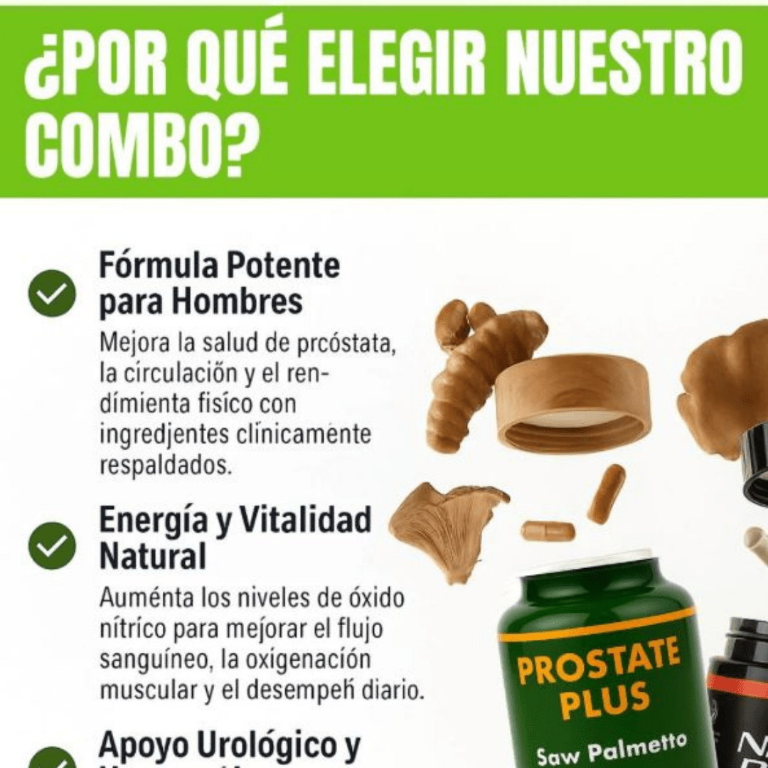 Óxido Nítrico Promax™ + Prostate Health en pack Compra 1 y Llévate 2 Gratis:💪 Rendimiento, energía y salud masculina🔥 - VitaFarma Guatemala