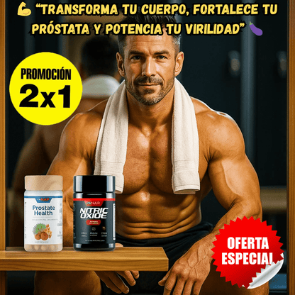 Óxido Nítrico Promax™ + Prostate Health en pack Compra 1 y Llévate 2 Gratis:💪 Rendimiento, energía y salud masculina🔥 - VitaFarma Guatemala