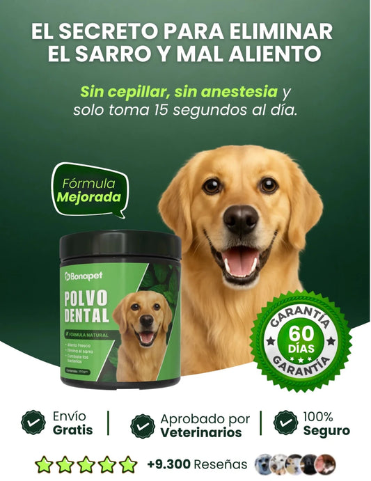 Polvo Dental Bonapet Perros - VitaFarma Guatemala