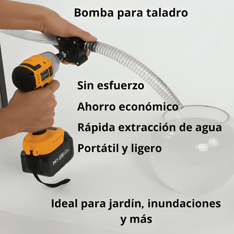 PowerPump™ - CONVERTIDOR DE TALADRO A BOMBA DE AGUA - VitaFarma Guatemala