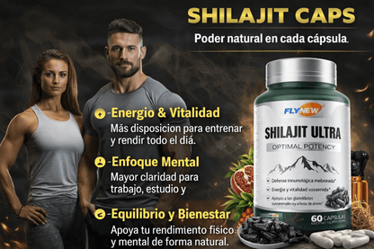 Shilajit para Hombres | Energía, Testosterona y Rendimiento Natural - VitaFarma Guatemala