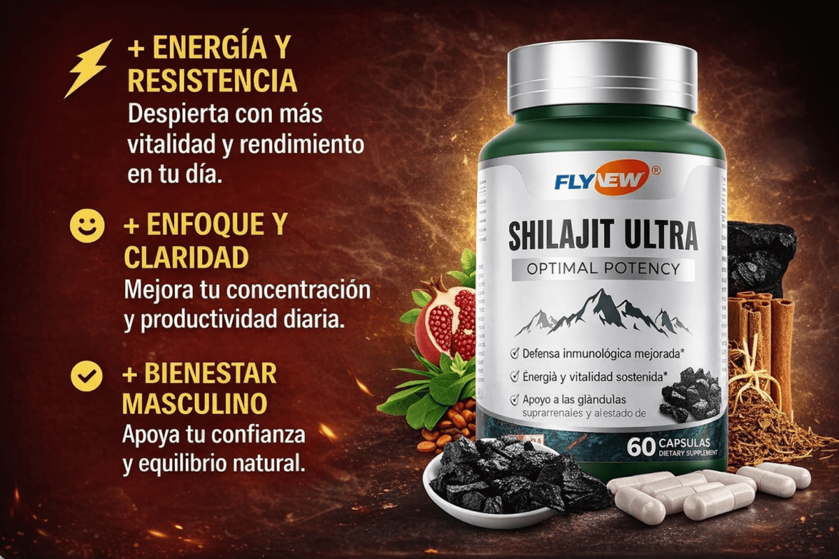 Shilajit para Hombres | Energía, Testosterona y Rendimiento Natural - VitaFarma Guatemala